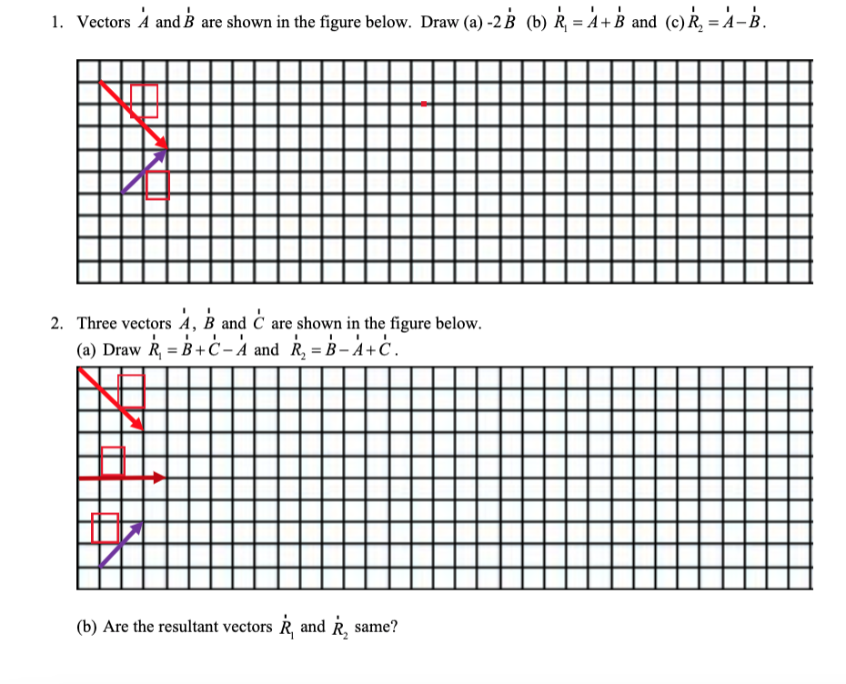 Solved 1. Vectors A and B are shown in the figure below. | Chegg.com