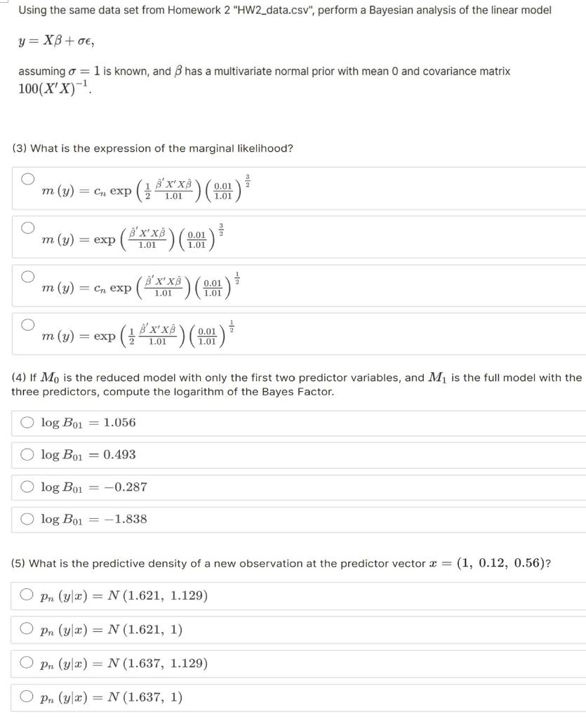 Using the same data set from Homework 2 | Chegg.com