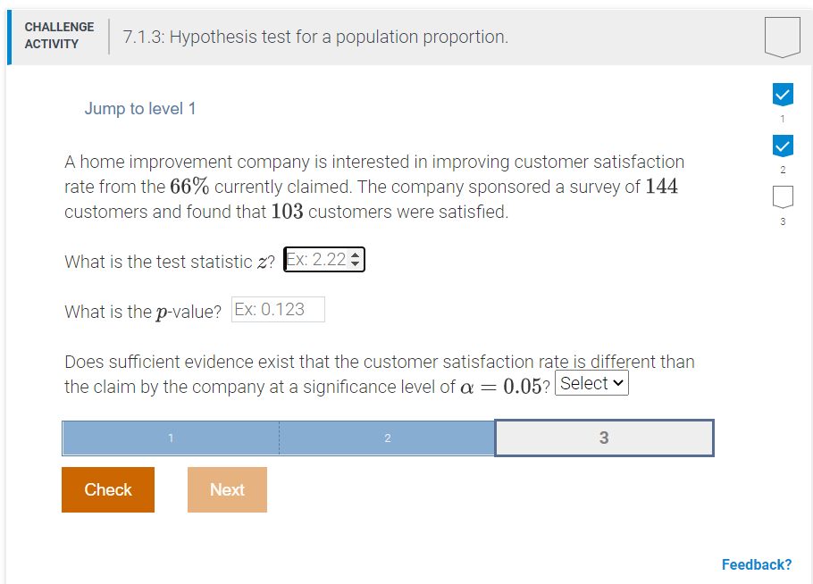 7.1.3 hypothesis test for a population proportion