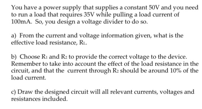 Solved You have a power supply that supplies a constant 50V | Chegg.com