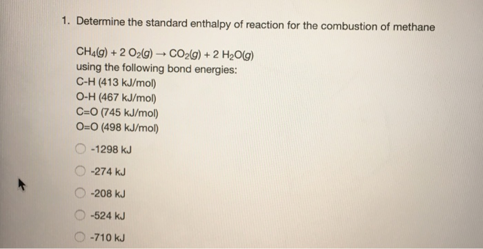 solved-1-determine-the-standard-enthalpy-of-reaction-for-chegg