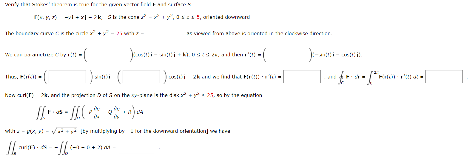 Solved Verify that Stokes' theorem is true for the given | Chegg.com