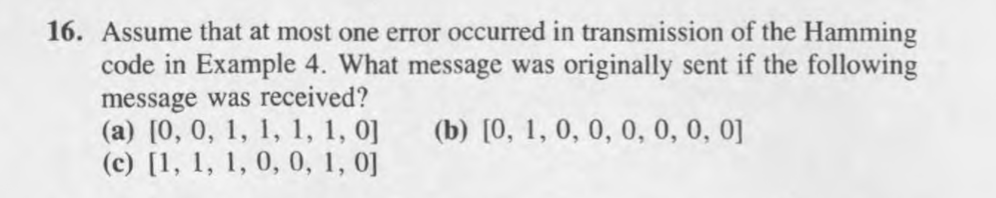 Solved Assume that at most one error occurred in | Chegg.com