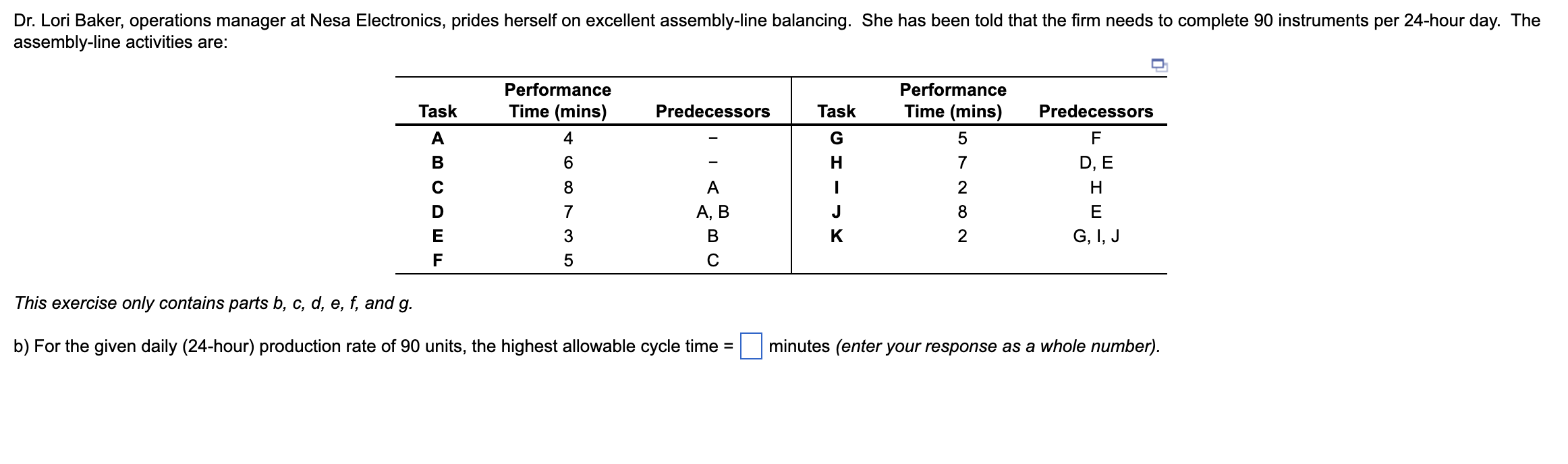 Solved This Exercise Only Contains Parts B,c,d,e,f, And G. | Chegg.com