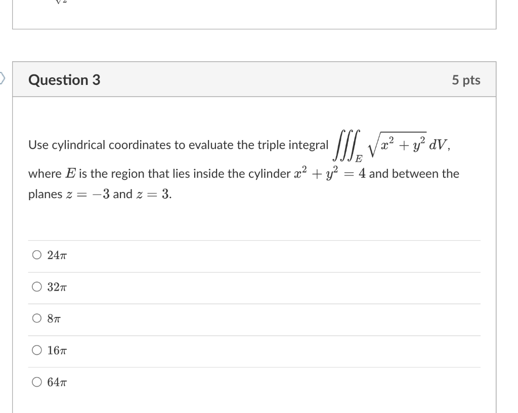 Solved Use cylindrical coordinates to evaluate the triple