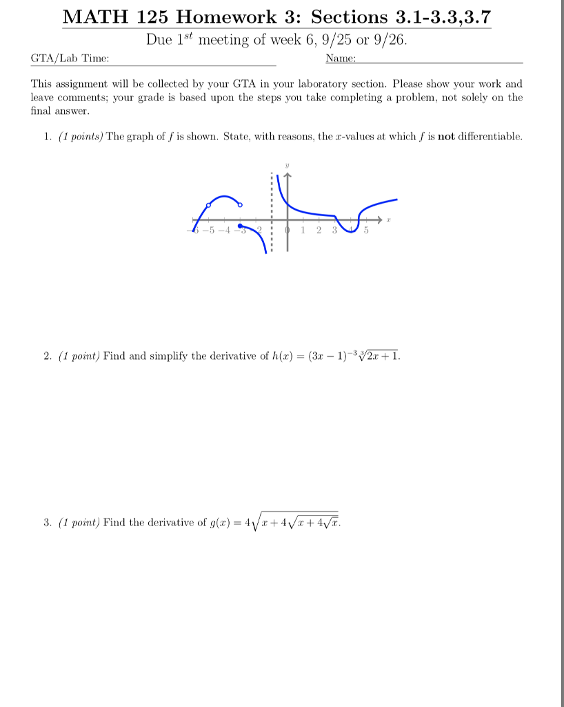 Math 125 Work Solved MATH 125 Homework 3: Sections 3.1-3.3,3.7 Due 1s | Chegg.com