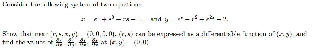 Solved Consider the following system of two equations | Chegg.com