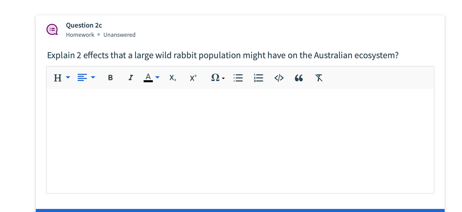 Solved Question 2c Homework • Unanswered Explain 2 effects | Chegg.com