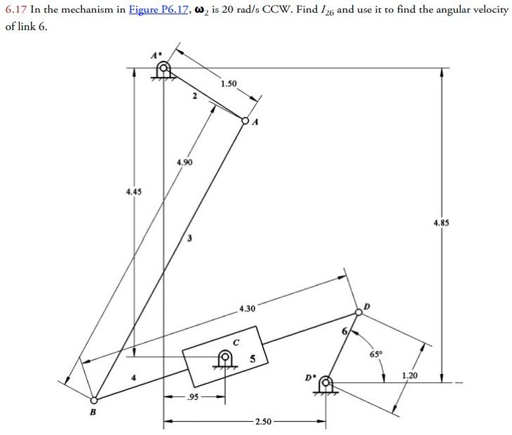 Solved 6.17 In the mechanism in Figure P6.17,ω2 is | Chegg.com
