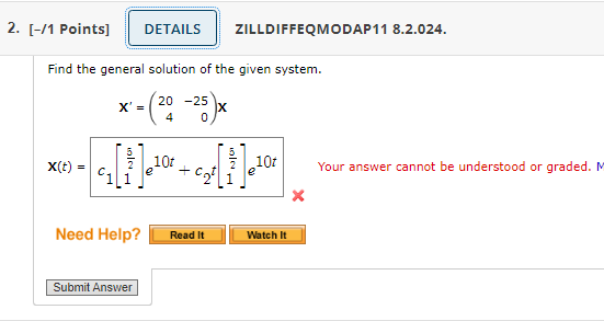 Solved Find The General Solution Of The Given System. | Chegg.com