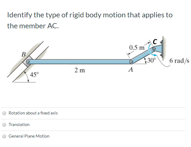 Solved Identify the type of rigid body motion that applies | Chegg.com
