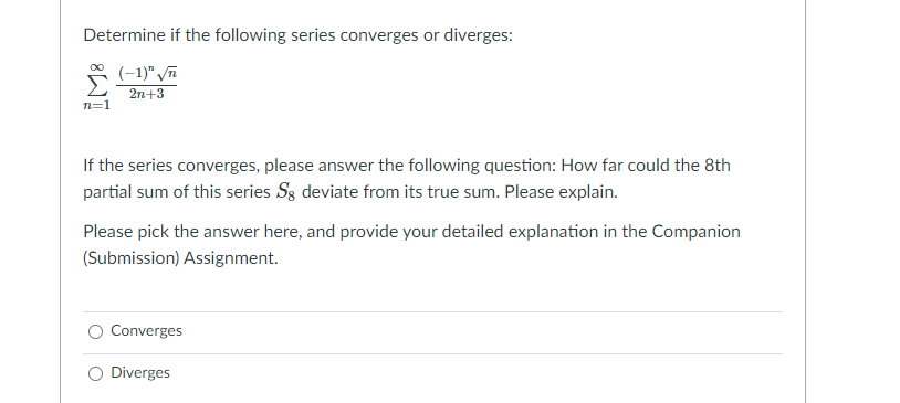 Solved Determine If The Following Series Converges Or Div Chegg Com