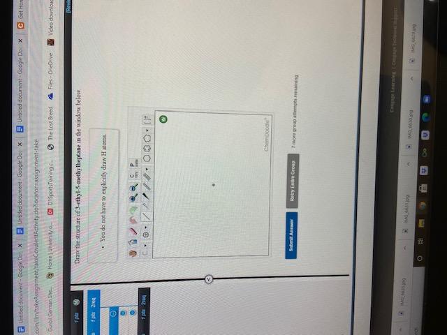 draw the structure of 2 2 4 trimethylhexane in the window below