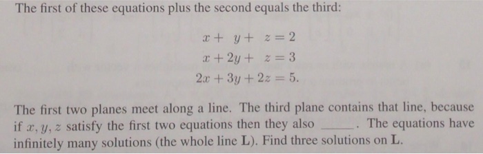 Solved The first of these equations plus the second equals | Chegg.com