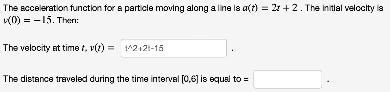 Solved The acceleration function for a particle moving along | Chegg.com