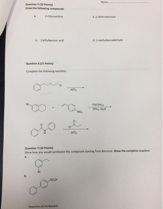 Solved Draw the following compounds 2-chloroaniline | Chegg.com