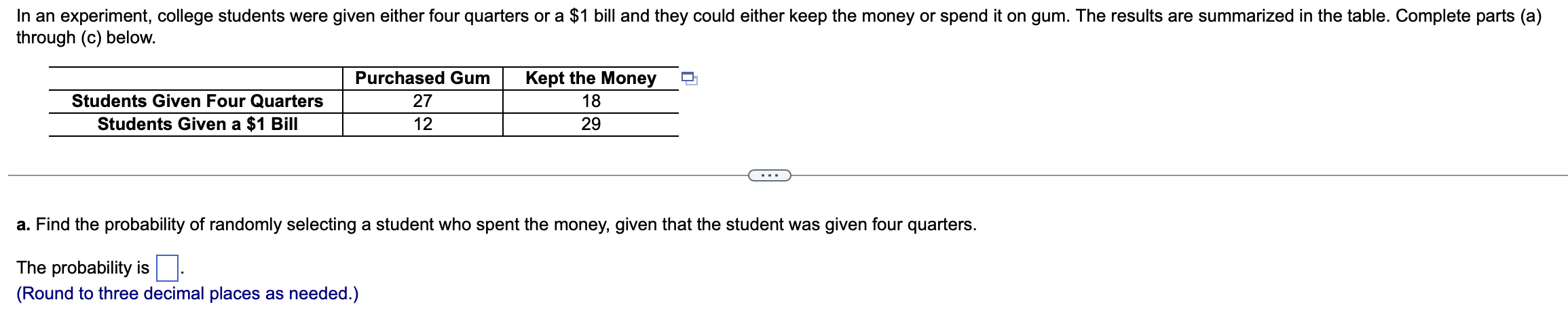 Solved The Accompanying Table Shows The Results From A Test | Chegg.com