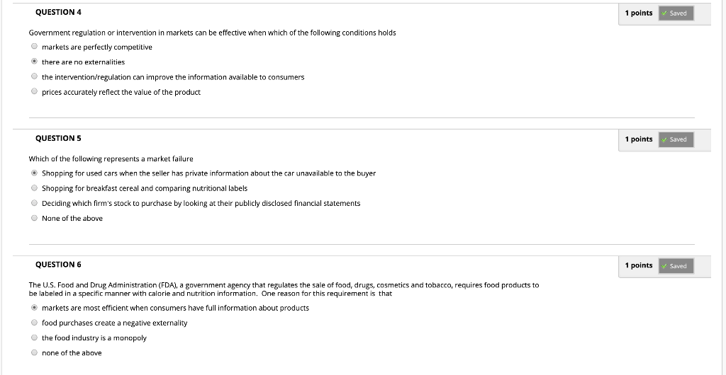 Solved QUESTION 1 1 points Saved A market structure with a | Chegg.com