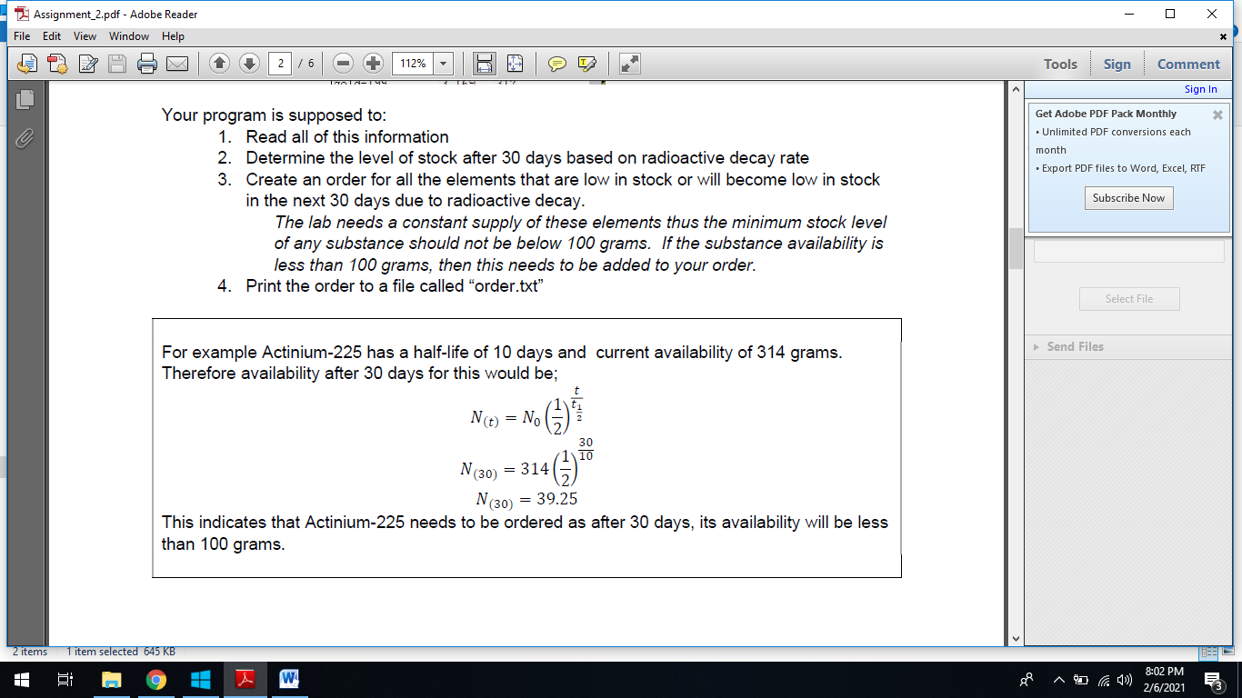 Solved Assignment_2.pdf - Adobe Reader File Edit View Window | Chegg.com