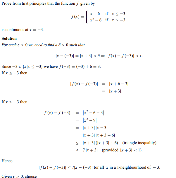Solved Prove from first principles that the function f given | Chegg.com