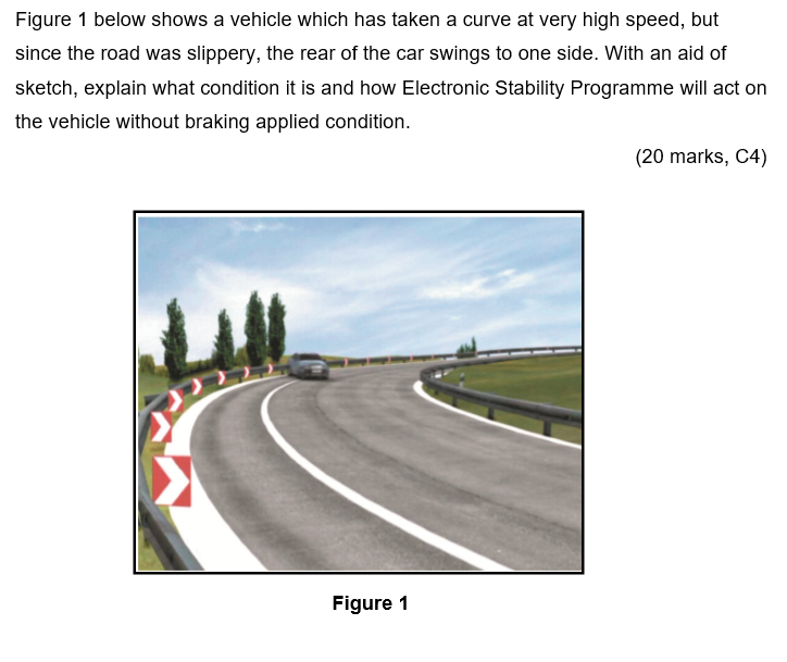 Solved Figure 1 Below Shows A Vehicle Which Has Taken A | Chegg.com