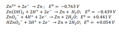 Construct the pourbaix diagram for zinc from the set | Chegg.com