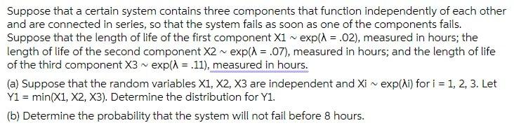 Solved Suppose That A Certain System Contains Three | Chegg.com