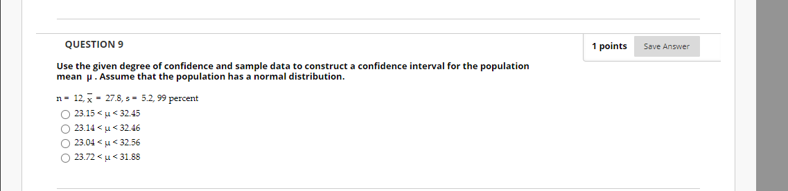 Solved QUESTION 10 1 points Save Answer Use the given degree | Chegg.com