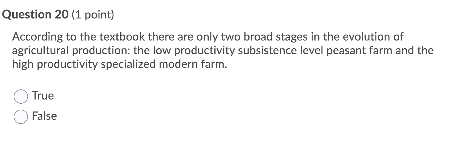 Solved Question 12 (1 Point) Sharecropping Is An Efficient | Chegg.com