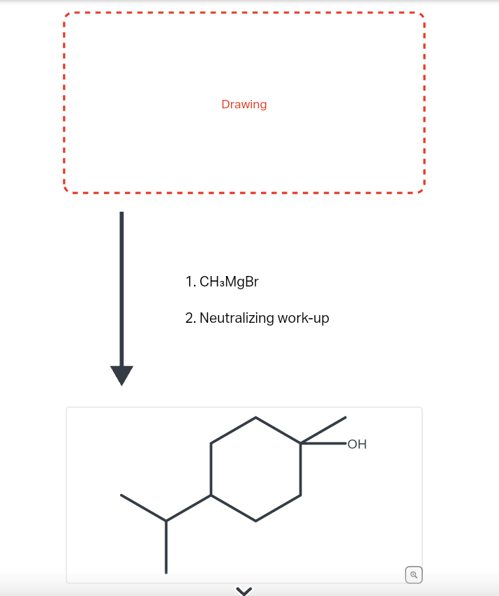 Solved Drawing 1. CH3MgBr 2. Neutralizing work-up Q | Chegg.com