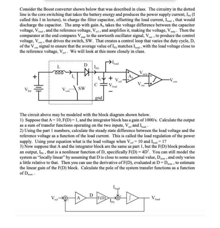 Solved Consider The Boost Converter Shown Below That Was | Chegg.com