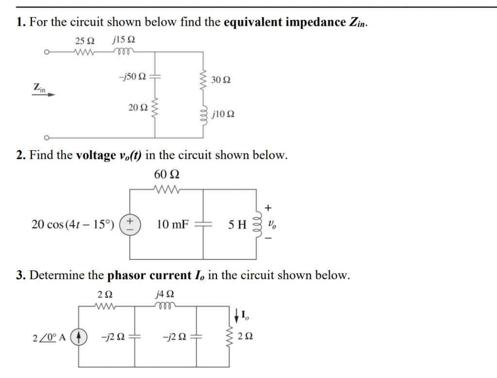 Solved 1. For the circuit shown below find the equivalent | Chegg.com