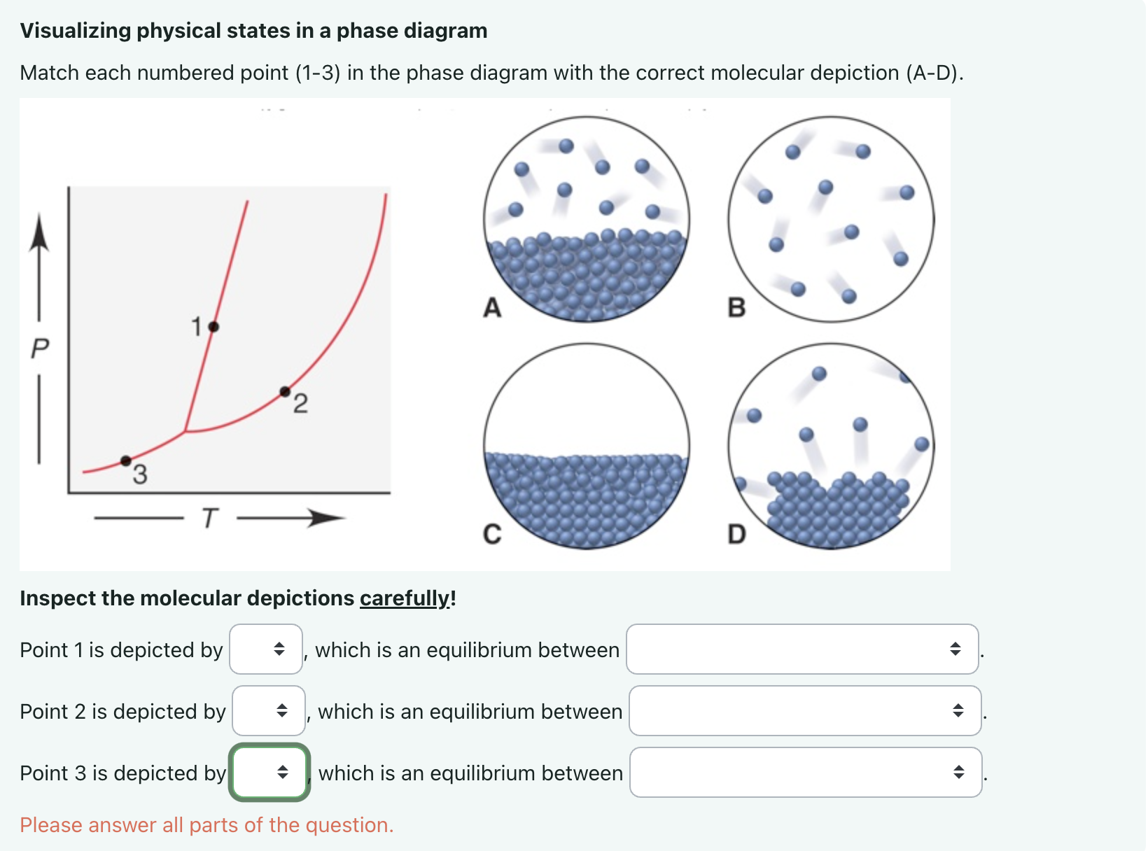 Solved Visualizing physical states in a phase diagramMatch | Chegg.com