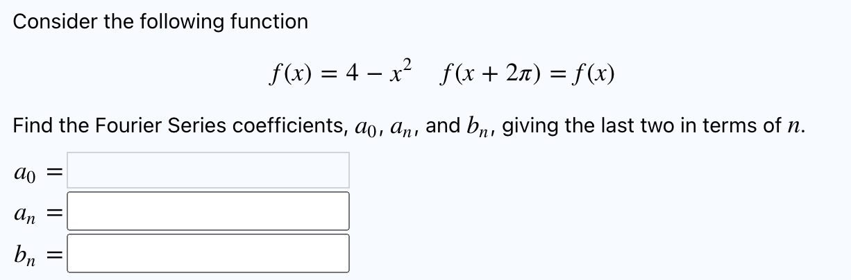 Solved Consider the following function f(x) = 4 – x2 f(x + | Chegg.com