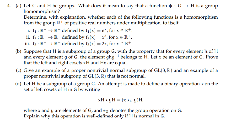 Solved Homomorphism? Determine, With Explanation, Whether | Chegg.com