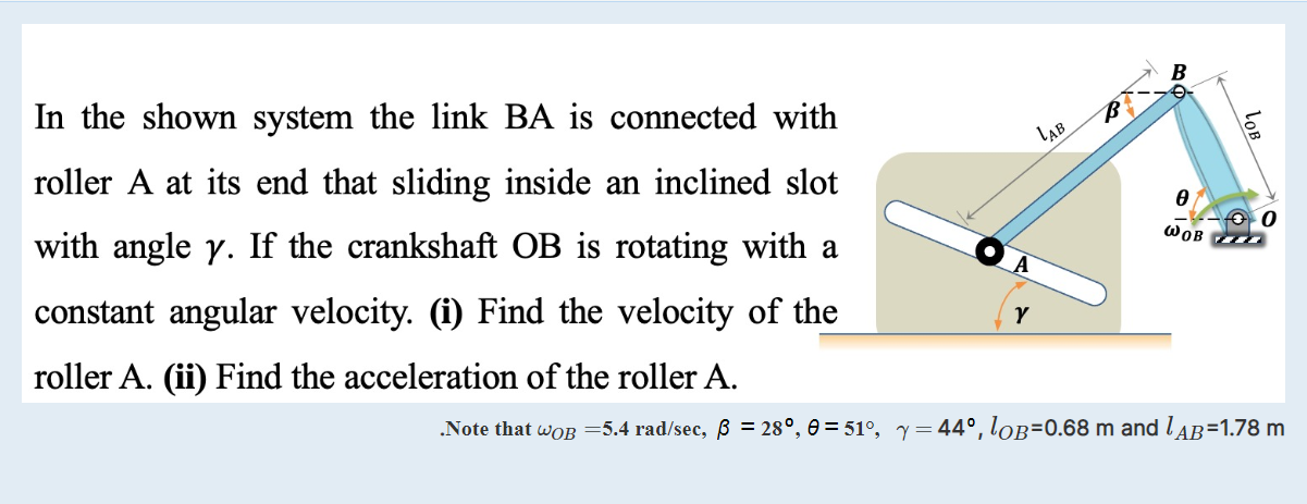 Solved In The Shown System The Link BA Is Connected With | Chegg.com