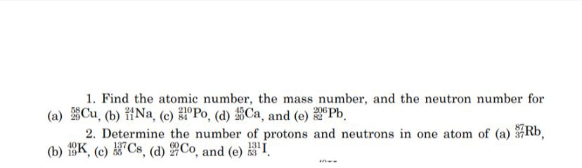 how to find mass number without neutron