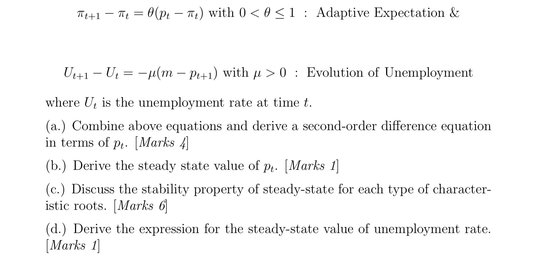 Question 5. Inflation And Unemployment (Discrete | Chegg.com