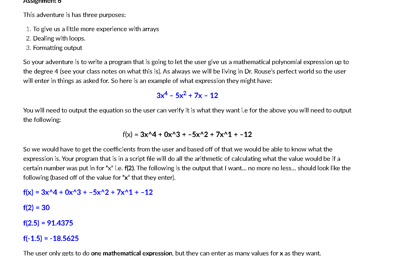 Solved ssignmento This adventure is has three purposes: 1. | Chegg.com