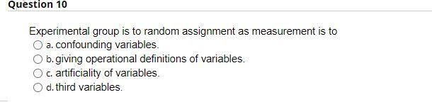 does random assignment eliminate confounding variables