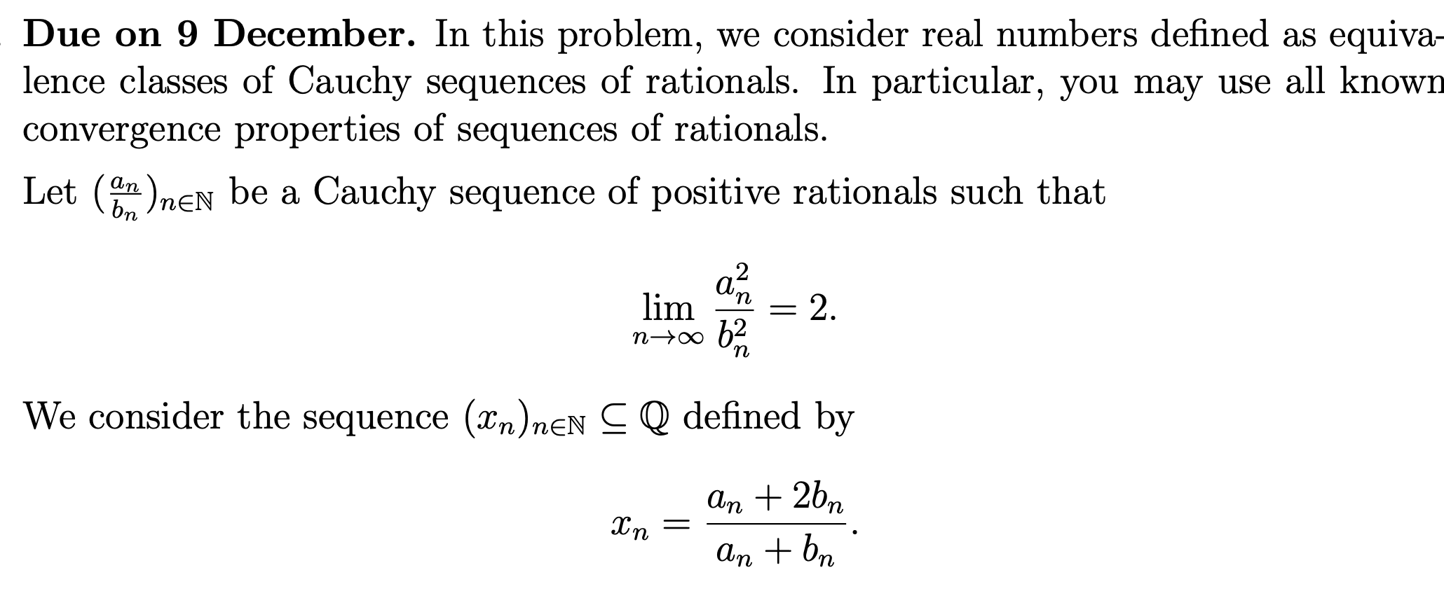 Solved In this problem, we consider real numbers defined as
