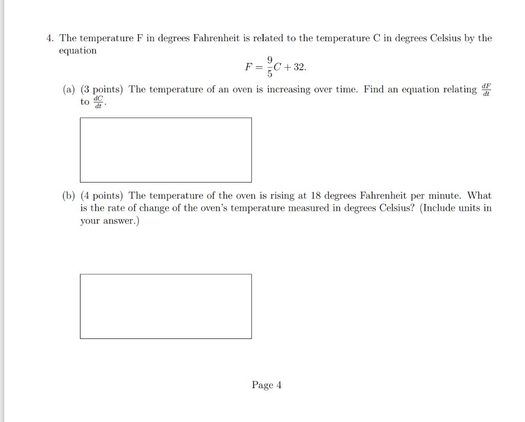 Solved URGENT HELP NEEDED The temperature F in degrees