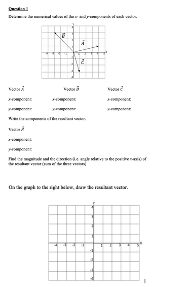 Solved Question 1 Determine the numerical values of the x- | Chegg.com