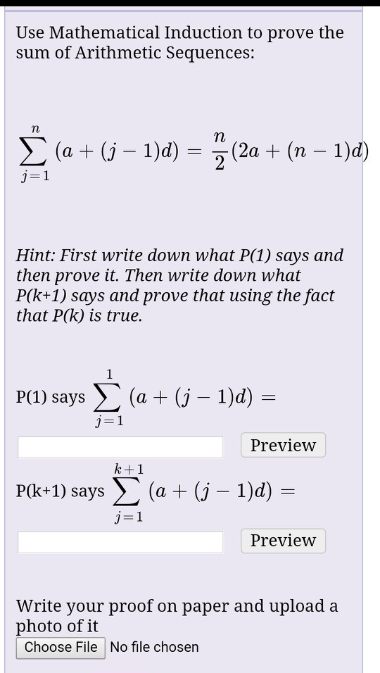 Solved Use Mathematical Induction to prove the sum of | Chegg.com