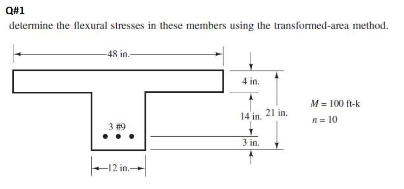 Solved Q\#1 determine the flexural stresses in these members | Chegg.com