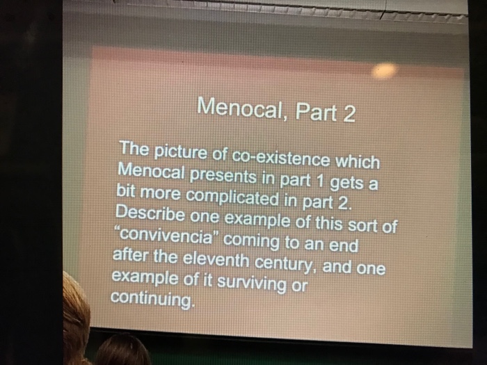 Menocal, Part 2 The picture of co-existence which | Chegg.com
