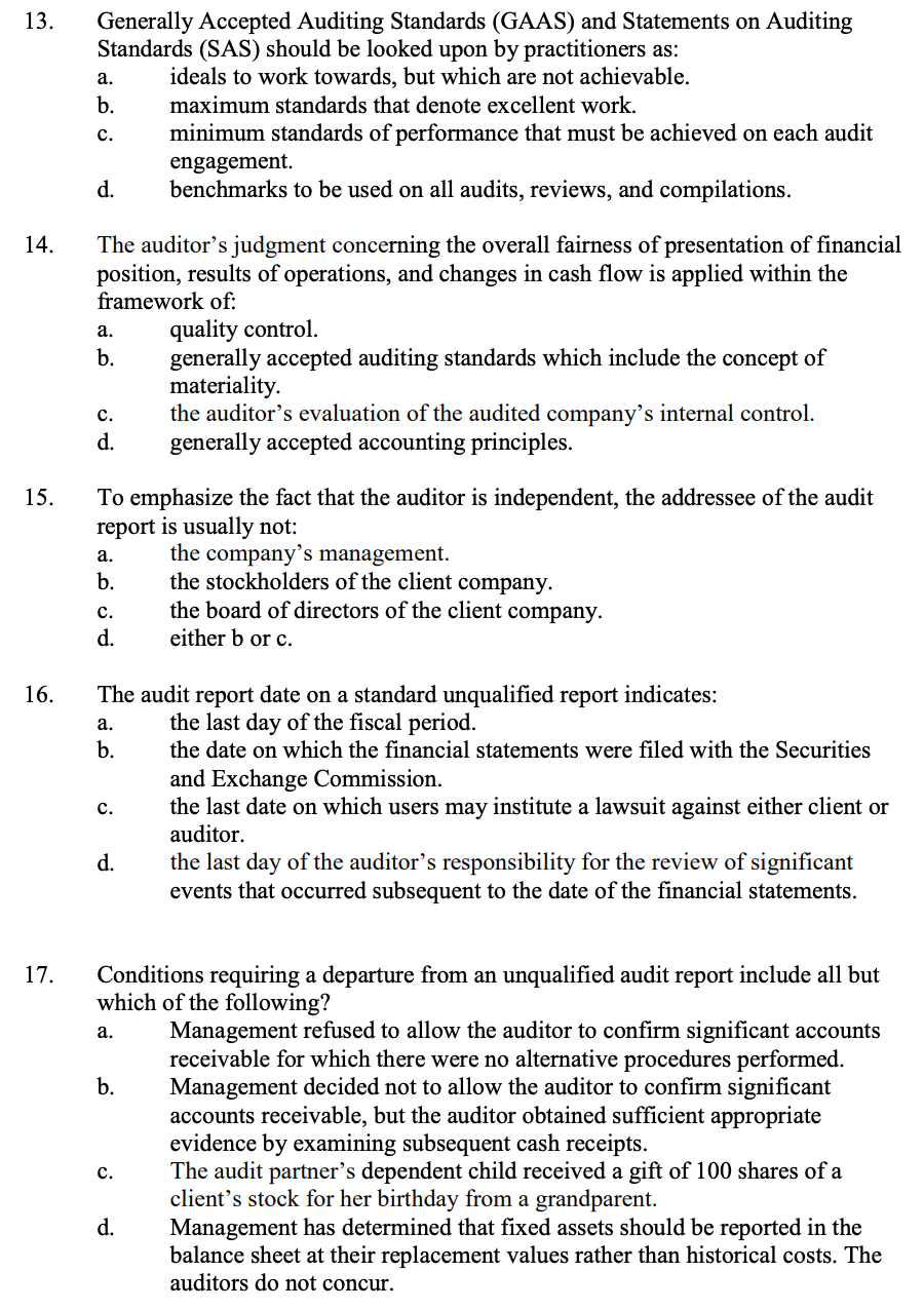 1. generally accepted auditing standards new principles