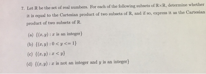 let r be the set of all real numbers consider the following