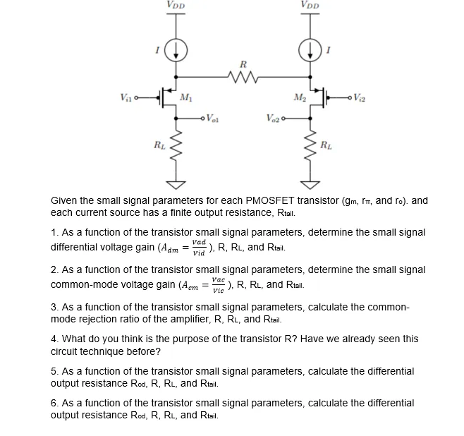 Solve as a function or equation of the transistor | Chegg.com