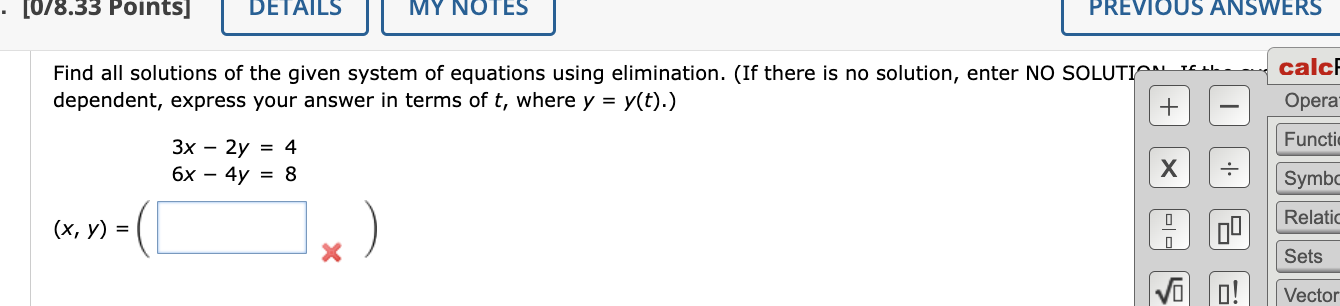 Solved Find all solutions of the given system of equations | Chegg.com